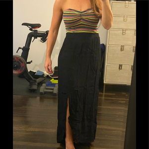 Patterson J Kincaid striped top maxi dress